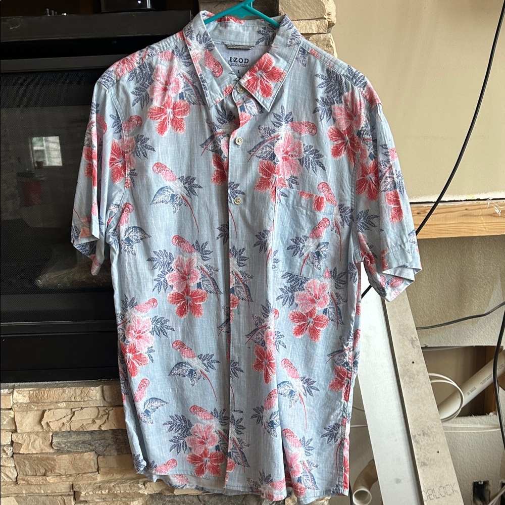 Izod Men's Casual Aloha Shirt